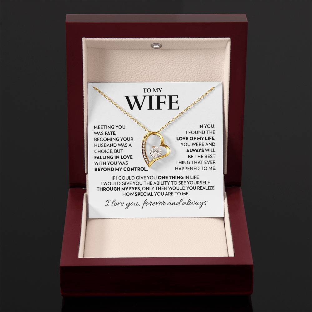 Gift for Wife - Love of My Life - Forever Love Necklace