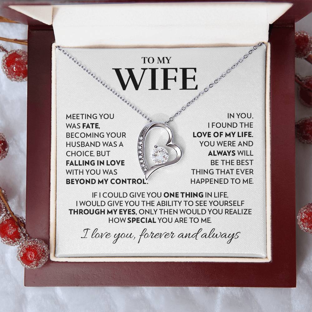Gift for Wife - Love of My Life - Forever Love Necklace