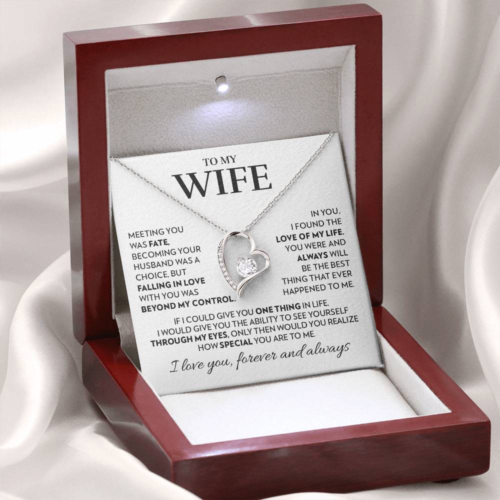 Gift for Wife - Love of My Life - Forever Love Necklace