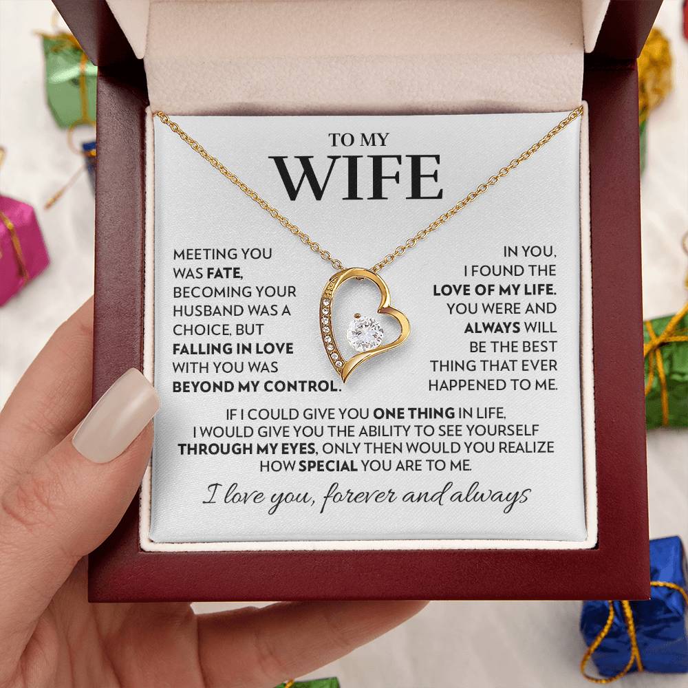 Gift for Wife - Love of My Life - Forever Love Necklace