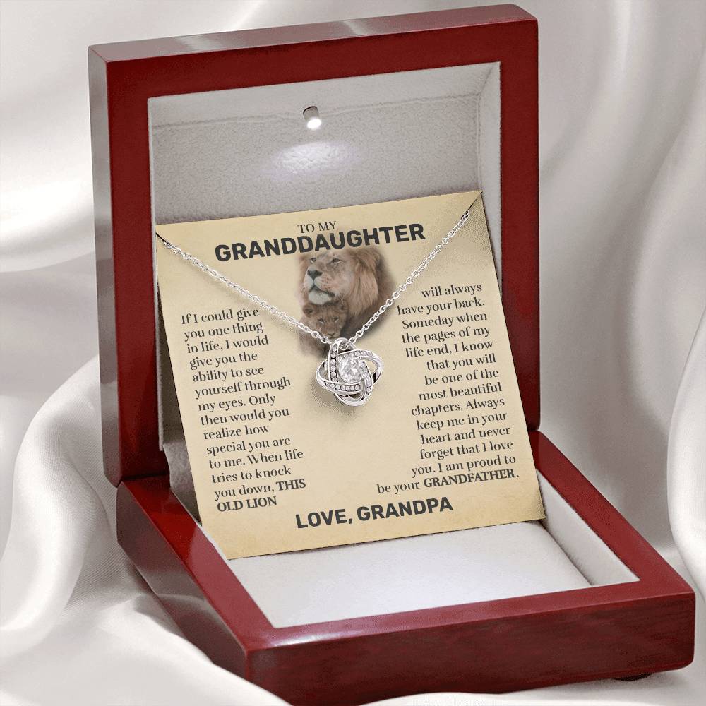 To My Granddaughter (From Grandpa) - This Old Lion - Love Knot