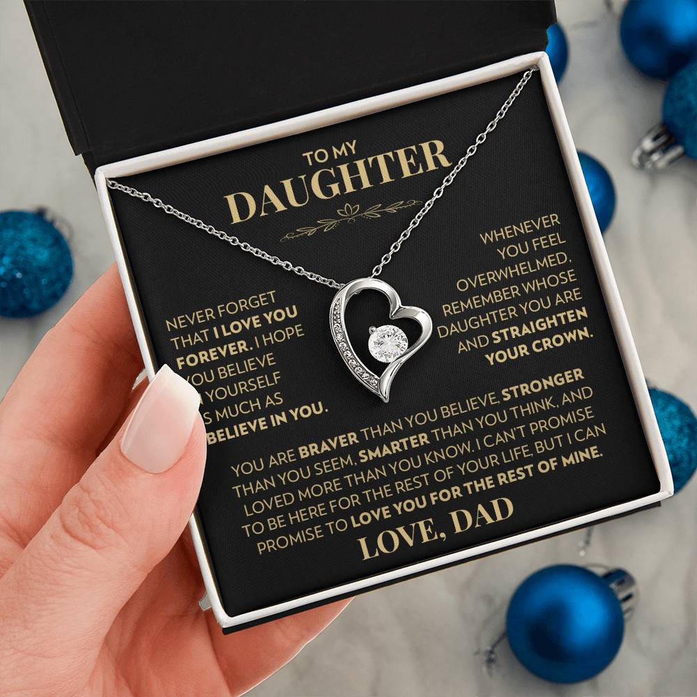 Dad to Daughter - Never Forget That I Love You - Forever Love Necklace