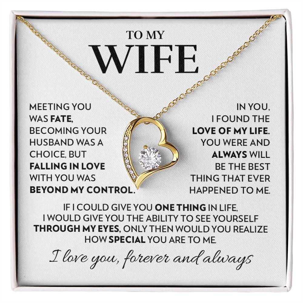Gift for Wife - Love of My Life - Forever Love Necklace