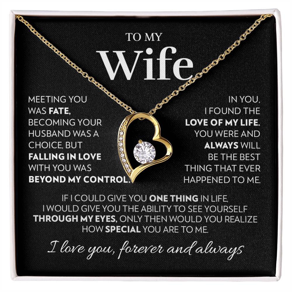 Wife - Love of My Life - Forever Love Necklace