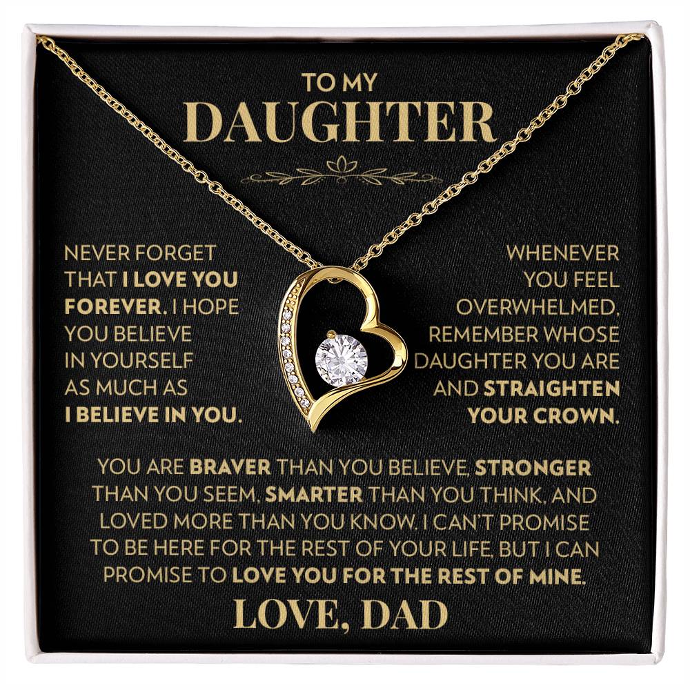 Dad to Daughter - Never Forget That I Love You - Forever Love Necklace