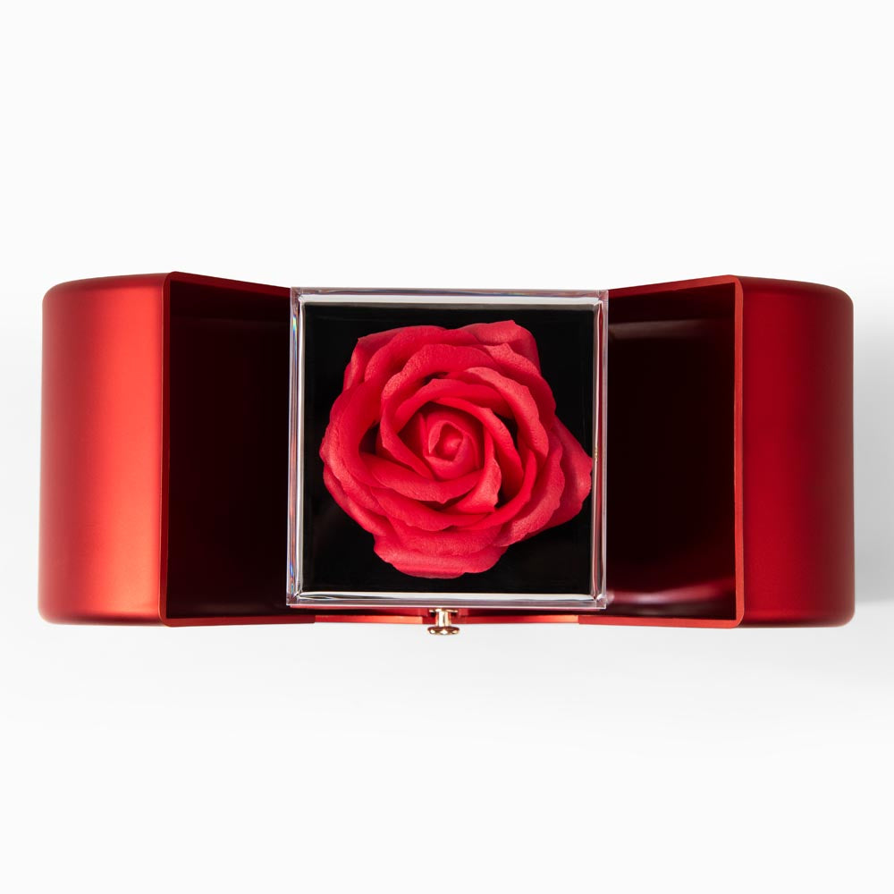 To My Love - Loves You Like I Do - Love Knot Necklace with Red Heart Rose Box